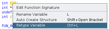 Ghidra Retype Variable