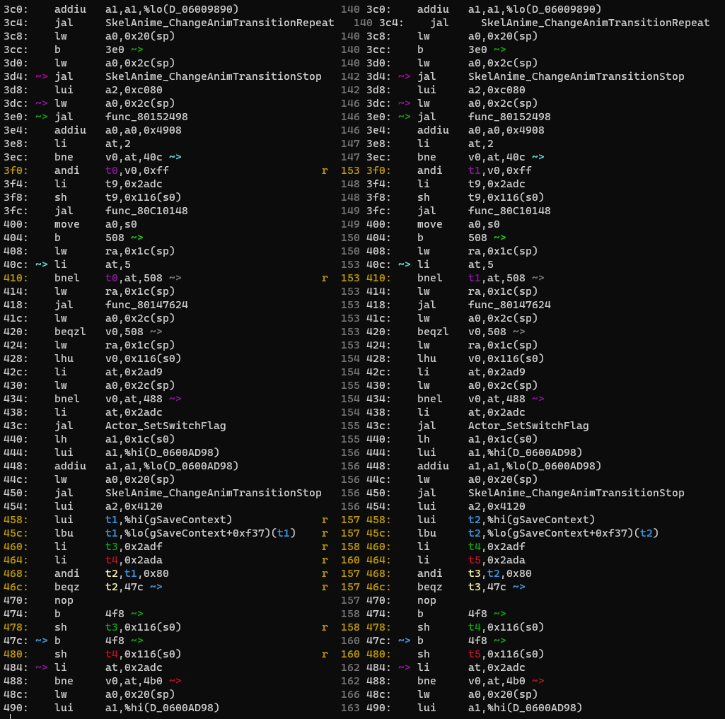 First run of diff.py on func_80C102D4