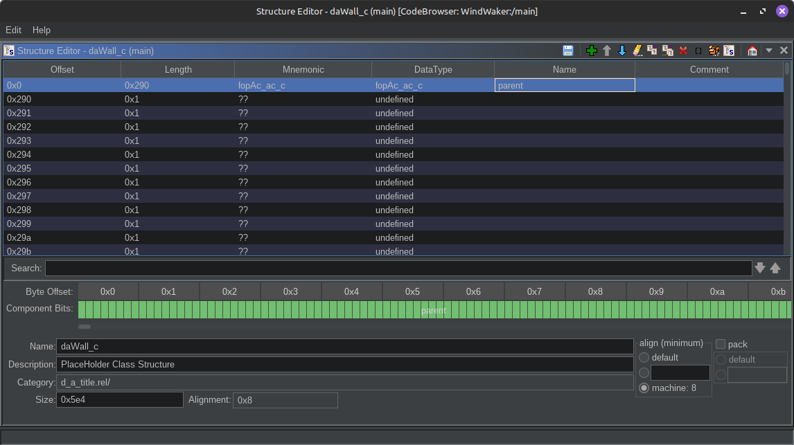 Ghidra Structure Editor